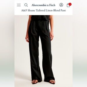 Abercrombie Sloane Tailored Linen-Blend Pant XS